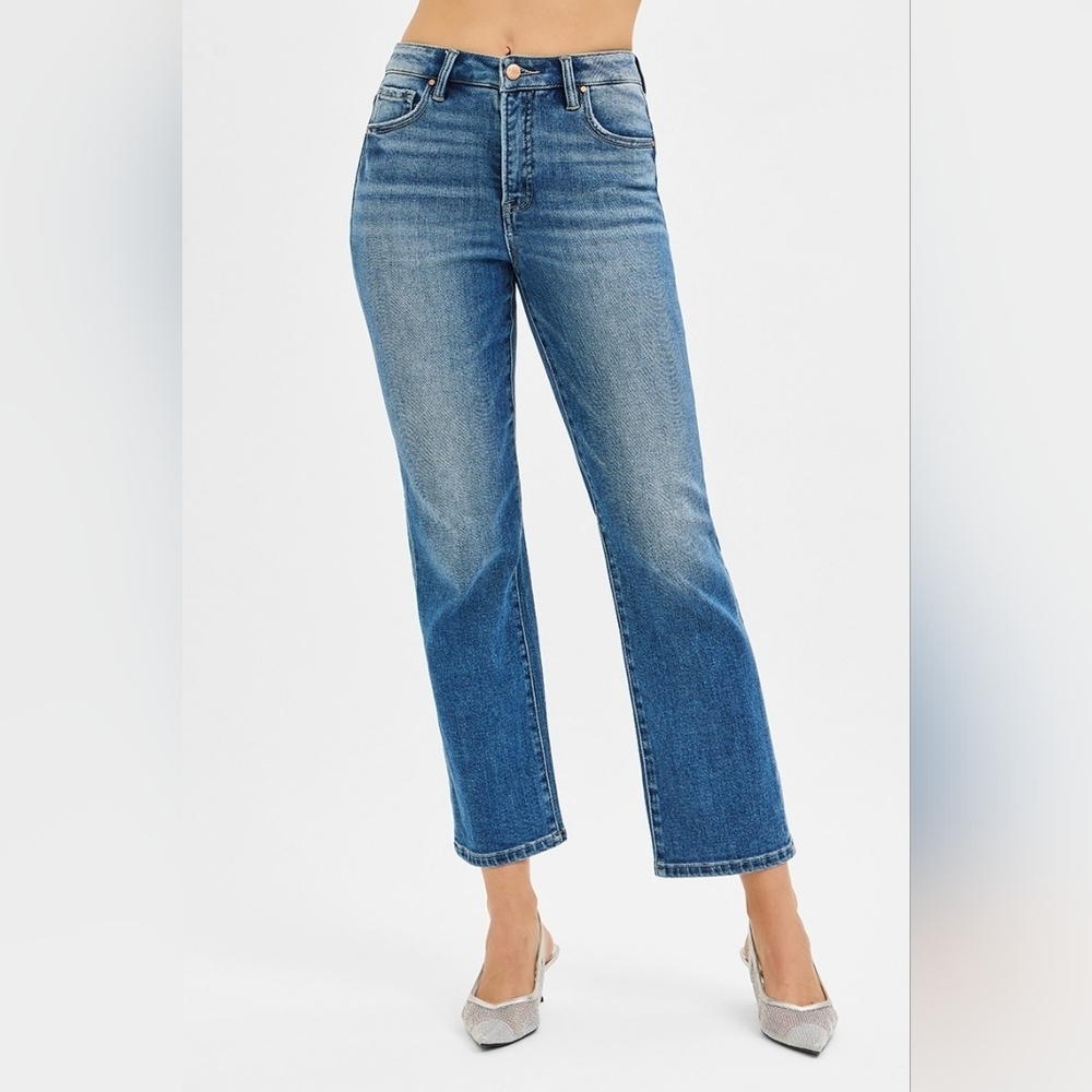 Risen HR Tummy Control Medium Wash Classic Straight Ankle Jeans Various NEW - Picture 6 of 6